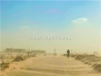 العاصفة الرملية في مدينة العريش