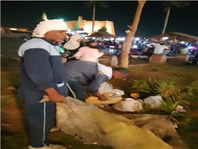 حملة نظافة بساحة سيدي أبو الحجاج بمدينة الأقصر