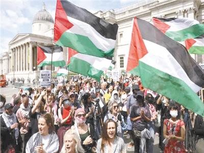 صورة من أحد نشاطات حركة «فلسطين أكشن» ضد الممارسات الإسرائيلية