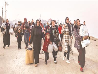 عودة النازحين الفلسطينيين إلى شمال غزة في يناير الماضي