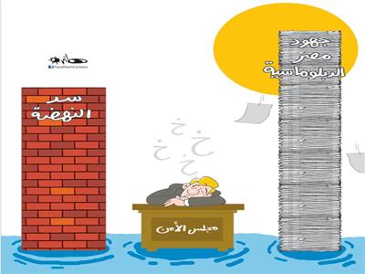 كاريكاتير هاني شمس| جهود مصر الدبلوماسية