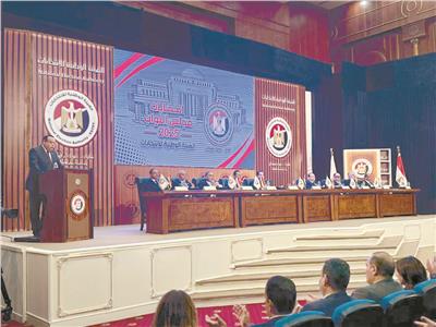 المؤتمر الصحفى للهيئة الوطنية للانتخابات برئاسة القاضى حازم بدوى