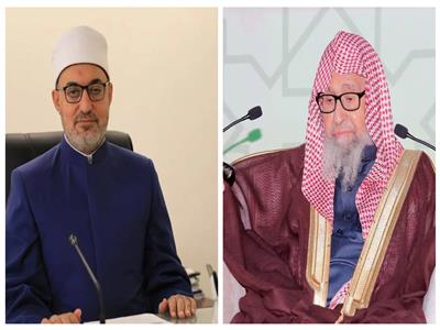 مفتي الجمهورية يهنئ الشيخ «صالح الفوزان» بتعيينه مفتيًا عامًا للمملكة