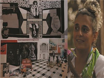 أعمال الفنانة رشا سليمان المشاركة في المعرض