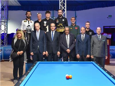 قيادات أخبار اليوم مع الفائزين في كأس العالم للبليارد