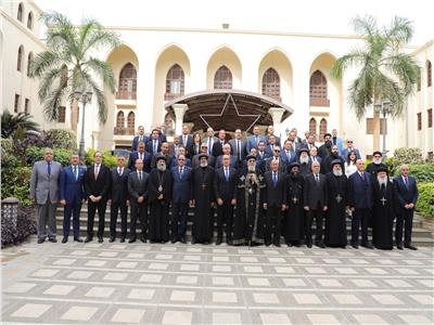 رئيس محكمة النقض والنائب العام في زيارة رسمية للكاتدرائية المرقسية بالعباسية