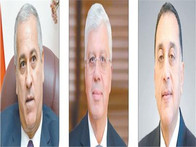 د. مصطفى مدبولى و  د. أيمن عاشور و  المهندس عبدالصادق الشوربجى