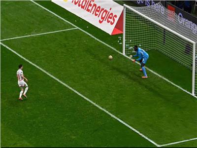 إبراهيم دياز لاعب منتخب المغرب أثناء تسديد ركلة الجزاء