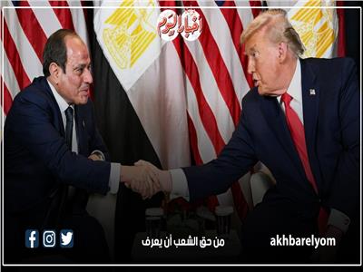 الرئيس السيسي خلال لقاء ترامب بدافوس