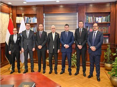 النائب العام خلال استقباله رئيس الاستئناف لنيابة استئناف طنطا والمحامين العموم الأُول
