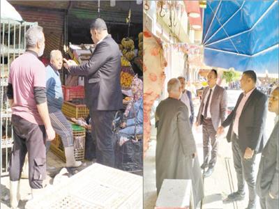 تكثيف الحملات والتحرك الميدانى والمرور المستمر على الأسواق