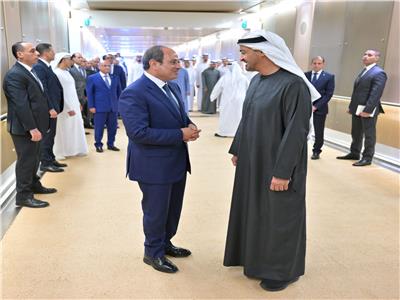 الرئيس عبد الفتاح السيسي والشيخ محمد بن زايد آل نهيان رئيس دولة الإمارات الشقيقة