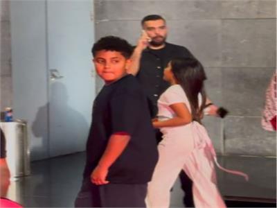 أبناء محمد رمضان في العرض الخاص لفيلم أسد