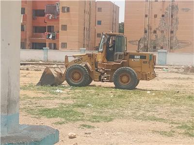 تجهيز وتجميل الحدائق المفتوحة والساحات بالسويس لصلاة العيد