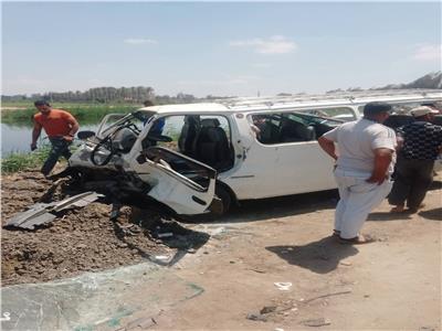 تصادم سيارتين بكفر الشيخ