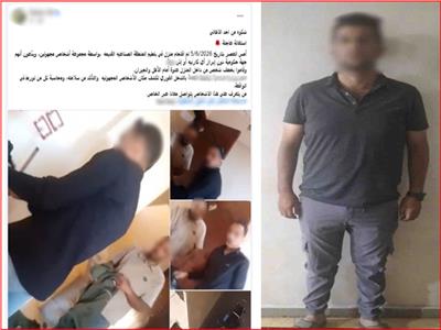 المتهم عقب القبض علية 