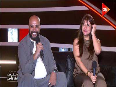 الفنان حاتم صلاح وزوجته نهلة