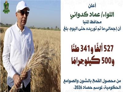 محافظ المنيا و توريد القمح