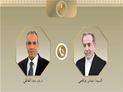  د. بدر عبد العاطي وزير الخارجية ونظيره الإيراني عباس عراقجي
