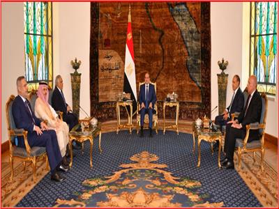 الرئيس السيسي خلال لقائه بوزراء الخارجية
