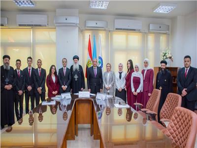 رئيس جامعة طنطا ومطران طنطا  