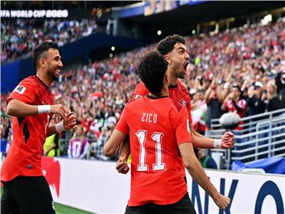 محمود صابر بعد تسجيله هدفا لمنتخب مصر أمام إيران