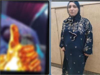 المتهمه بعد القبض عليها