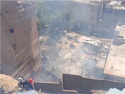 حريق مخزن أخشاب في منشأة ناصر