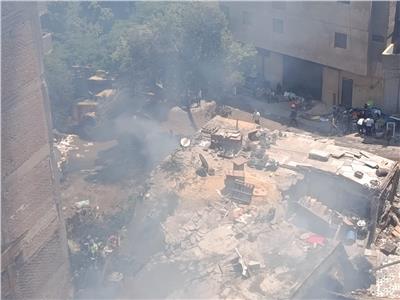 حريق مخزن أخشاب في منشأة ناصر