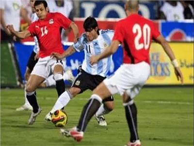 جانب من مباراة مصر والأرجنتين الودية في 2008