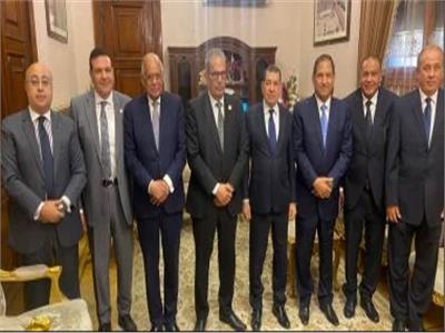 القاضي مجدي علي قاسم يستقبل رئيس مجلس النواب السابق وعددًا من كبار رجال الدولة والقضاء