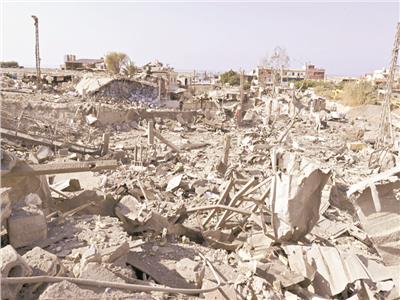 الدمار الذى خلفته الغارة الإسرائيلية على جنوب لبنان