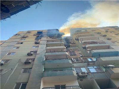 بالصور | جهود الحماية المدنية في اخماد حريق عقار العمرانية 