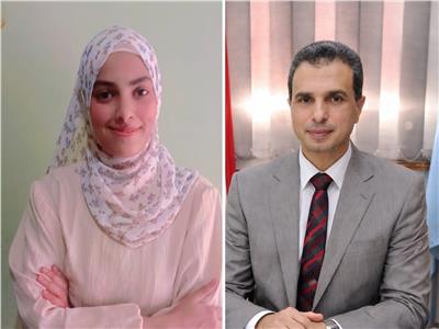 علاء جودة وكيل وزارة التربية والتعليم يهنئ الطالبة غدير فتحى 