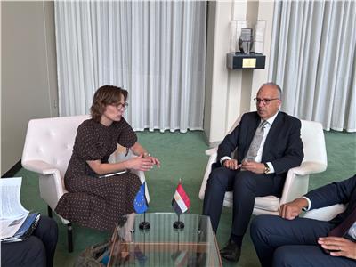 وزير الري يجتمع مع مفوضة الاتحاد الأوروبي للبيئة 
