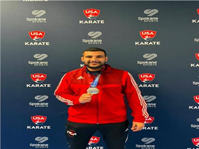 حازم أحمد لاعب المنتخب الوطني للكاراتيه