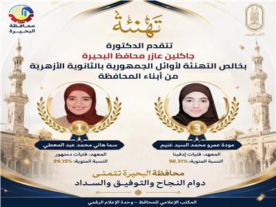 د.جاكلين عازر تُهنئ الطالبتين سما هاني ومودة عمرو 