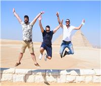  بالصور..وفد الشباب المصري و اليوناني فى زيارة الأهرامات و «الحضارة»  