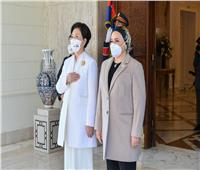 السيدة انتصار السيسي: شرفت باستقبال قرينة رئيس كوريا الجنوبية