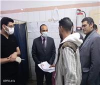 نائب محافظ المنيا يتفقد سير العمل بالمستشفى العام والتأمين الصحي