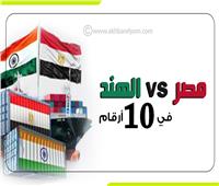 إنفوجراف| مصر vs الهند في 10 أرقام 