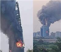 اندلاع حريق كبير في برج النيل بالسودان 