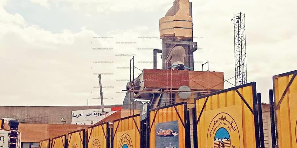 الاستعدادات الاخيرة لنقل تمثال مسيس