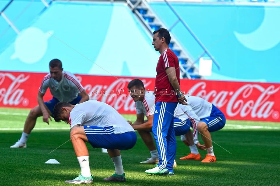  تدريبات متتخب روسيا استعداد لمواجهة مصر
