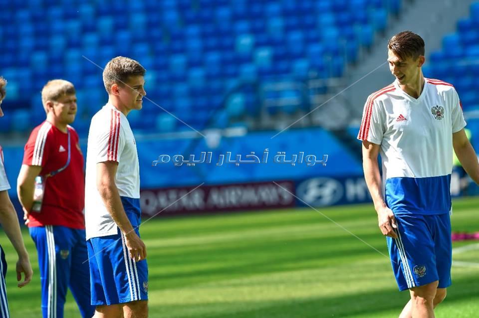  تدريبات متتخب روسيا استعداد لمواجهة مصر