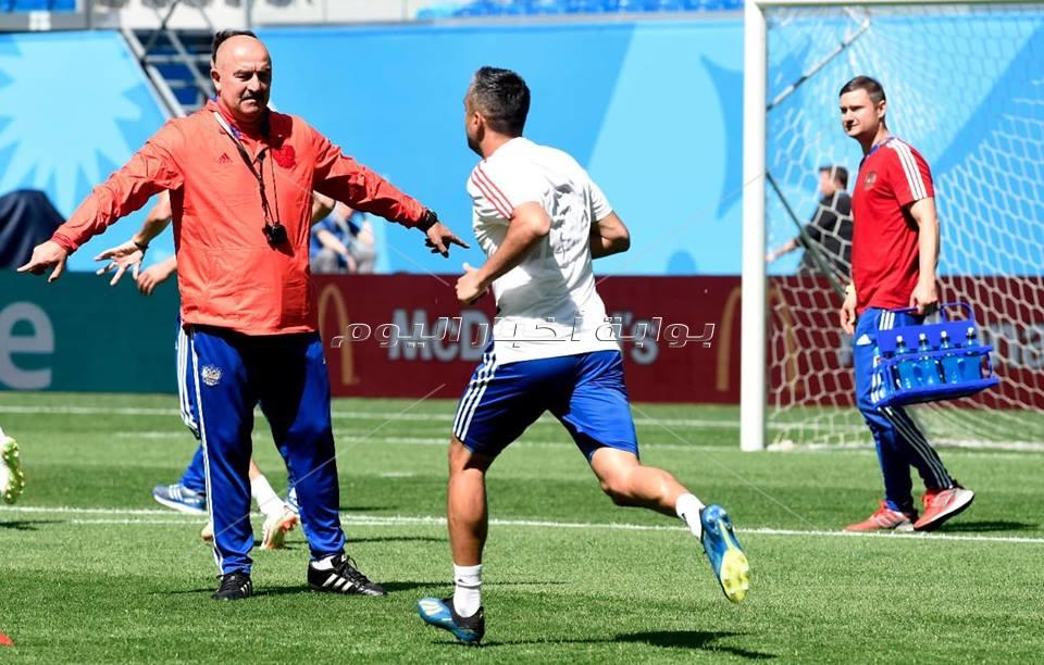  تدريبات متتخب روسيا استعداد لمواجهة مصر
