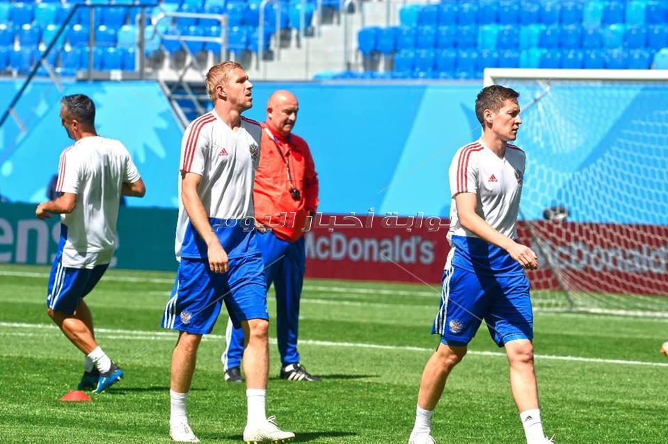  تدريبات متتخب روسيا استعداد لمواجهة مصر