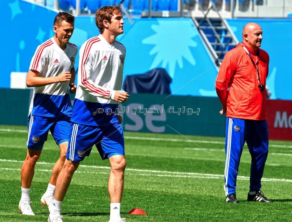  تدريبات متتخب روسيا استعداد لمواجهة مصر