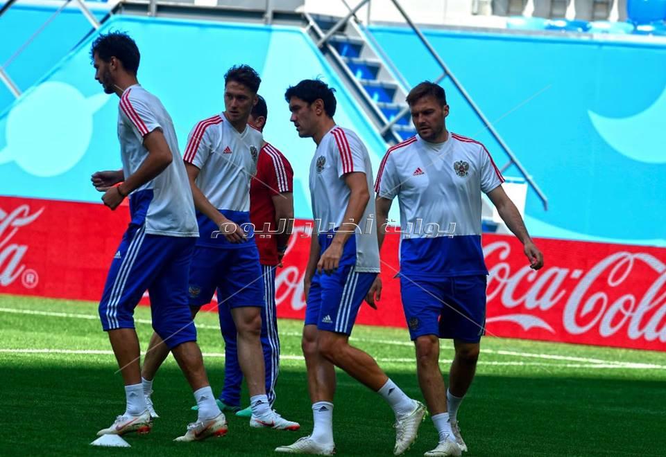  تدريبات متتخب روسيا استعداد لمواجهة مصر