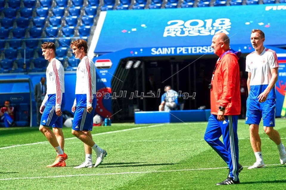  تدريبات متتخب روسيا استعداد لمواجهة مصر